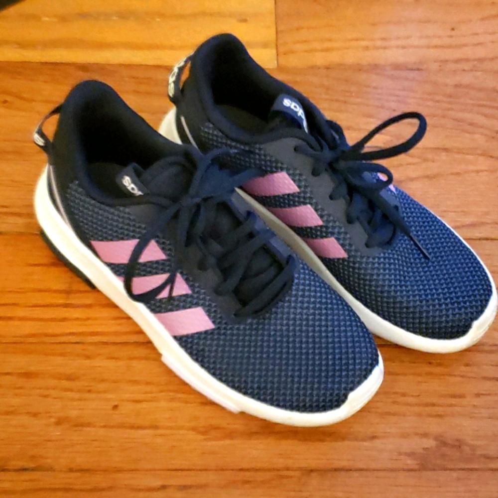 Adidas blue and purple shoes